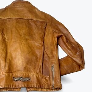 Vintage 1940s Schott Harley Davidson Cafe Racer Leather Jacket Talon Zipper Rare